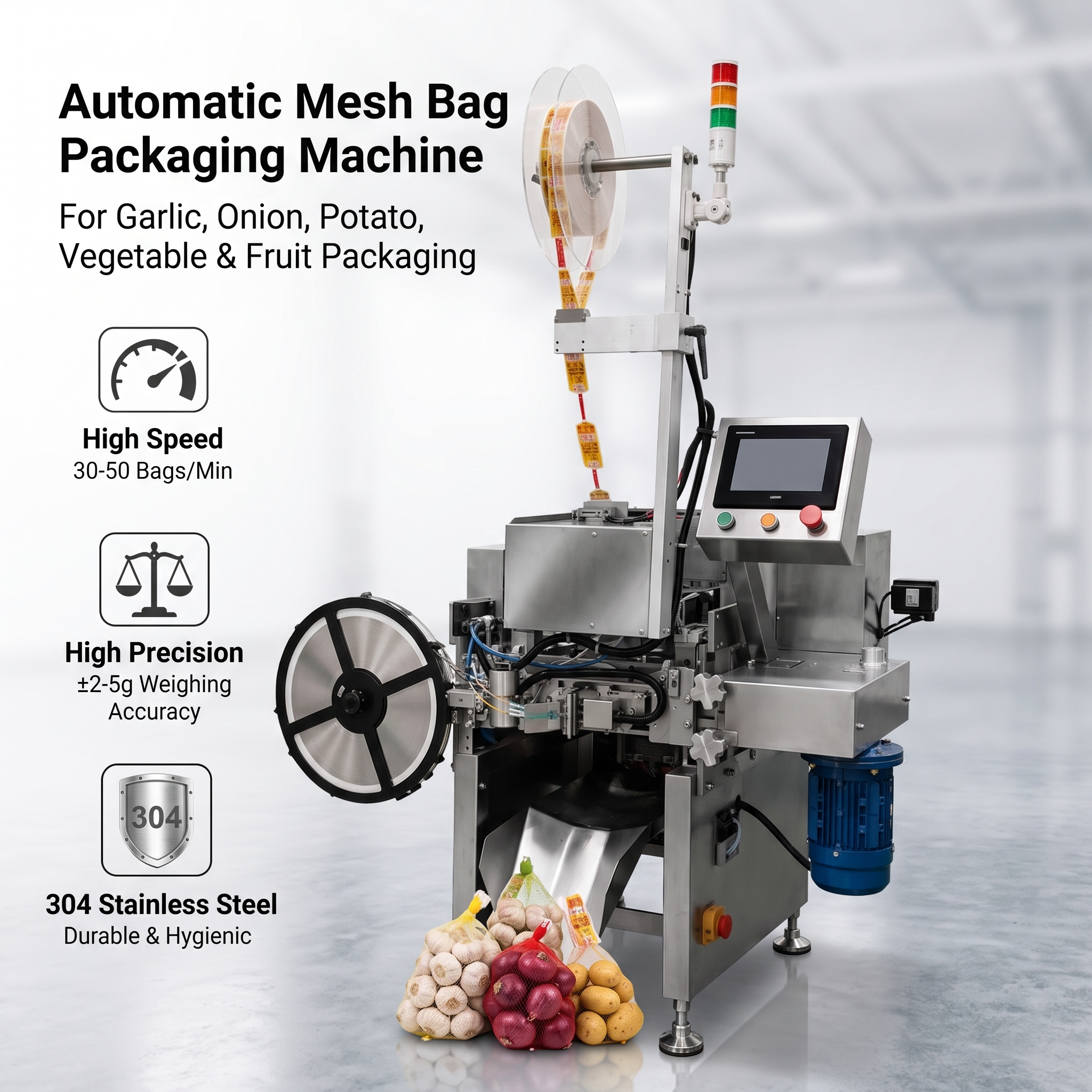 Inclined_mesh bag packaging machine